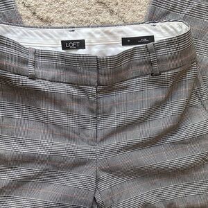 LOFT Checkered Trousers in Black and White